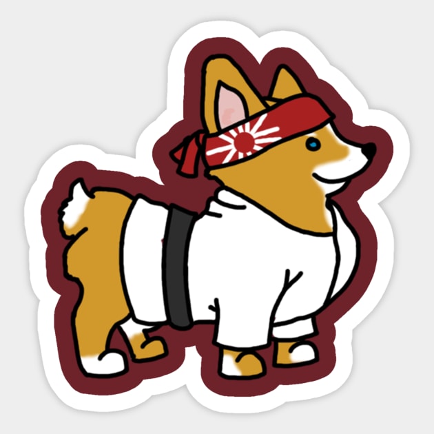 Karate Corgi Sticker by EricHoRaw